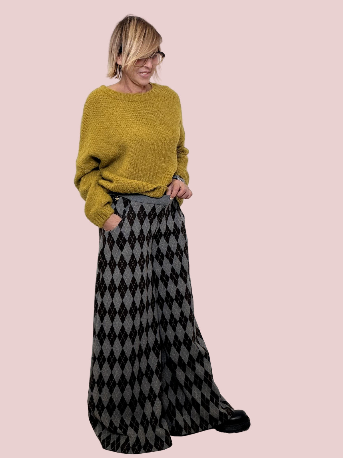 SOUVENIR - Pantalone Argyle Dream M36F1504/ ANTRA/MORO SOUVENIR 