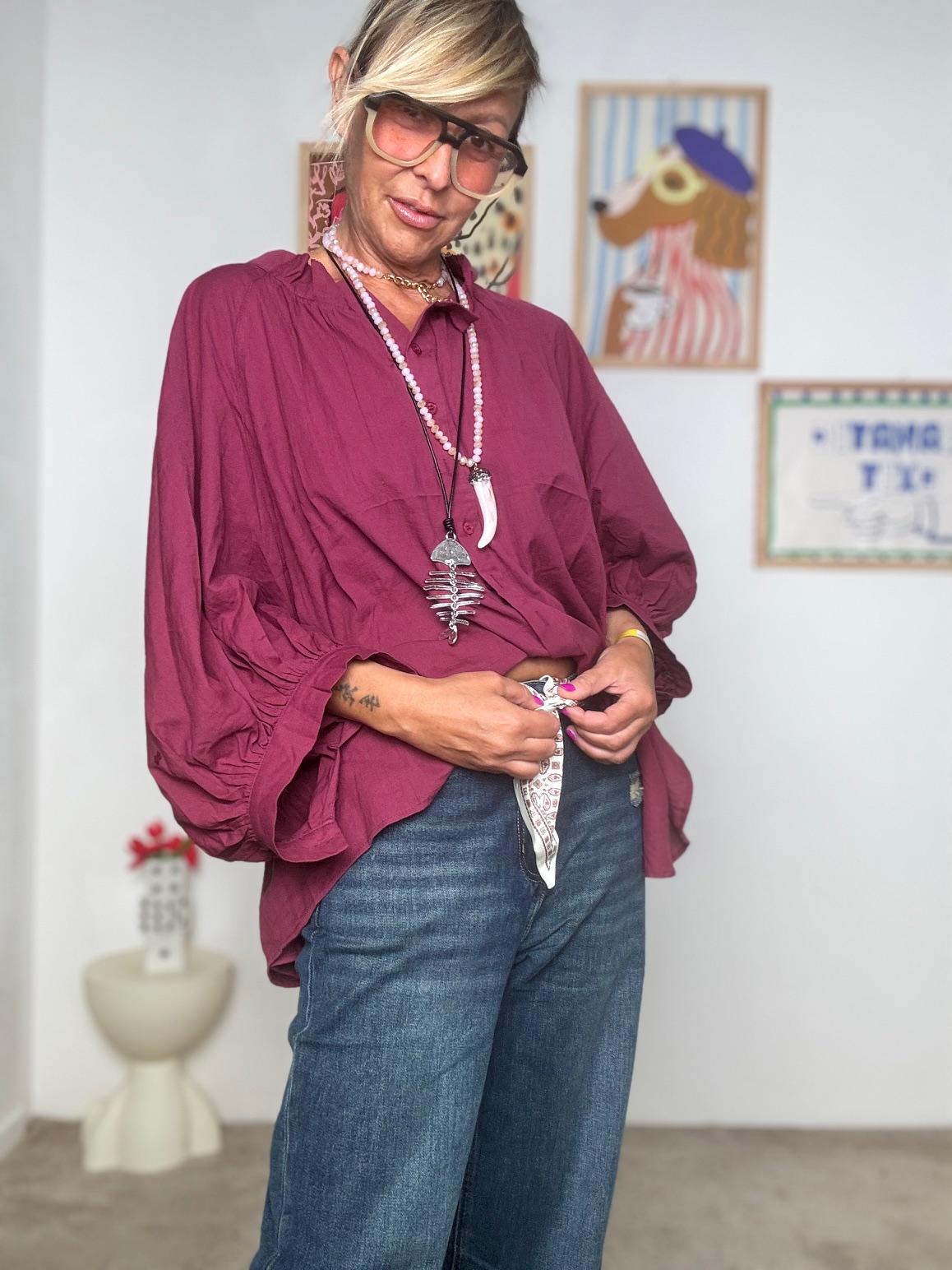 FEMALE -.Jeans a gamba larga con cintura-bandana: stile casual e creativo WY127/ JEANS FEMALE 