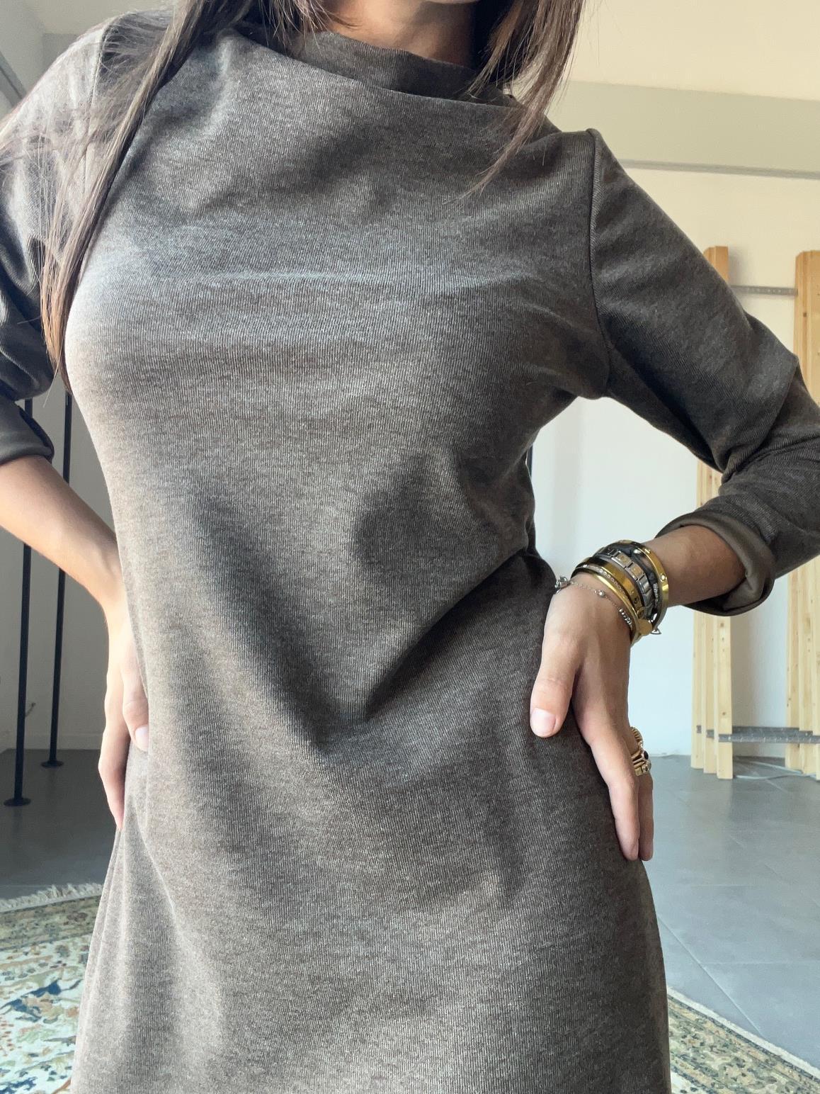 FEMALE_ Abito "Urban Muse" in Punto Milano Moro  Comfort senza compromessi, stile senza sforzo 31759YRXT/ BROWN FEMALE 