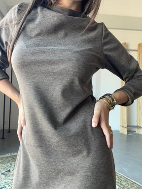 FEMALE_ Abito "Urban Muse" in Punto Milano Moro  Comfort senza compromessi, stile senza sforzo 31759YRXT/ BROWN FEMALE 