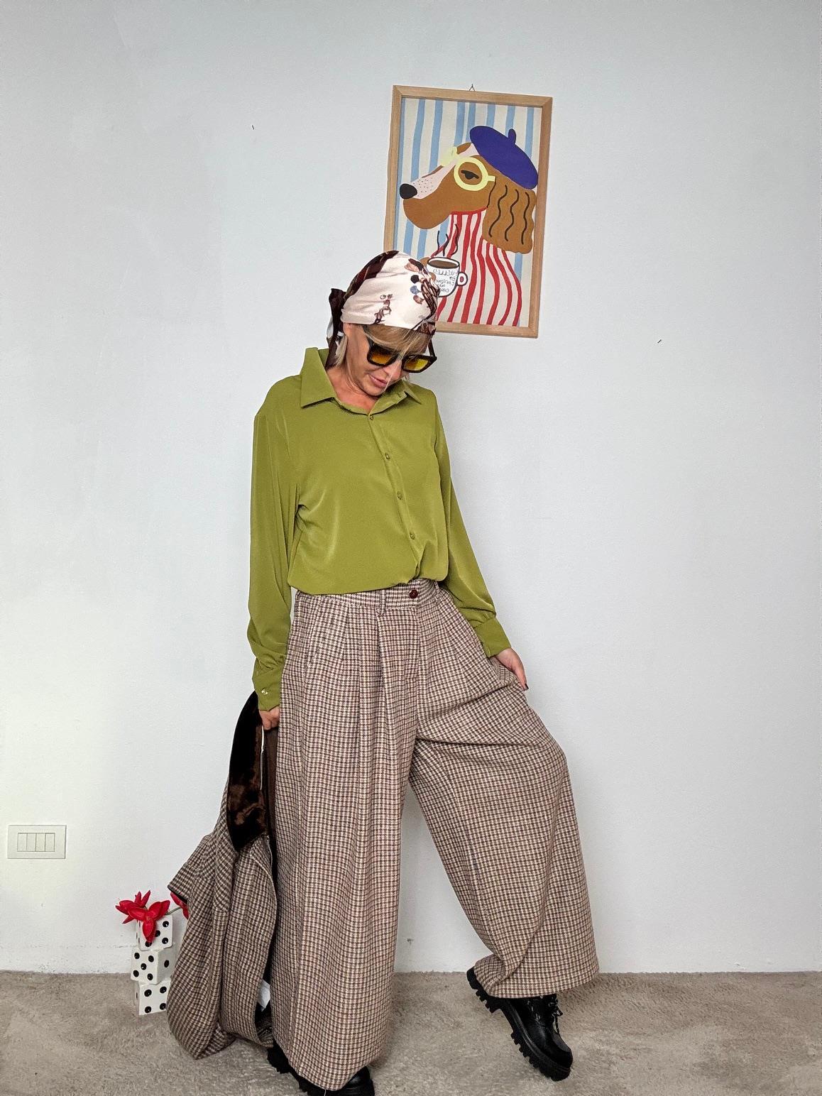 FEMALE - PANTALONE BRITISH SWING WM2571/ MORO FEMALE 