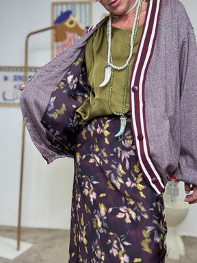 SUSY MIX - BOMBER JACQUARD BORDEAUX  SPORTY CHIC CON STILE RETRÒ GI5518CITY/ VINO SUSY MIX 