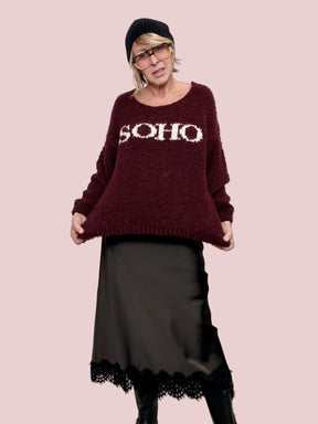 FEMALE - MAGLIA SOHO IN FILATO MORBIDO  URBAN CHIC A PROVA DI FREDDO VINO 9620/ VINO FEMALE 