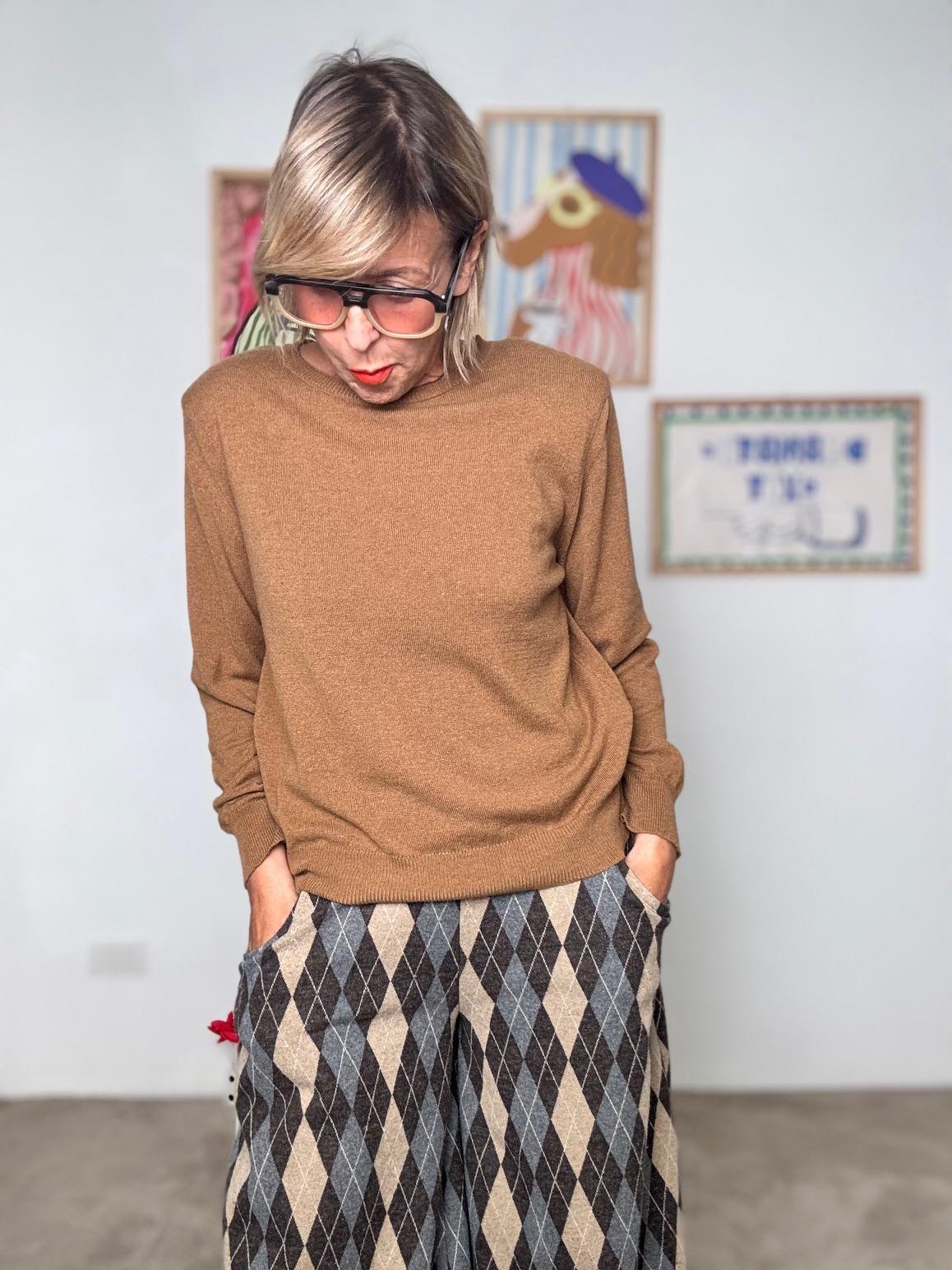 SOUVENIR - Maglia Caramel Touch cammello F38P0923/ CAMMELLO SOUVENIR 