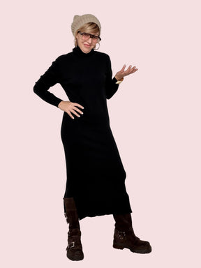 FEMALE - ABITO MAGLIA LUNGO NERO 9064/ NERO FEMALE 