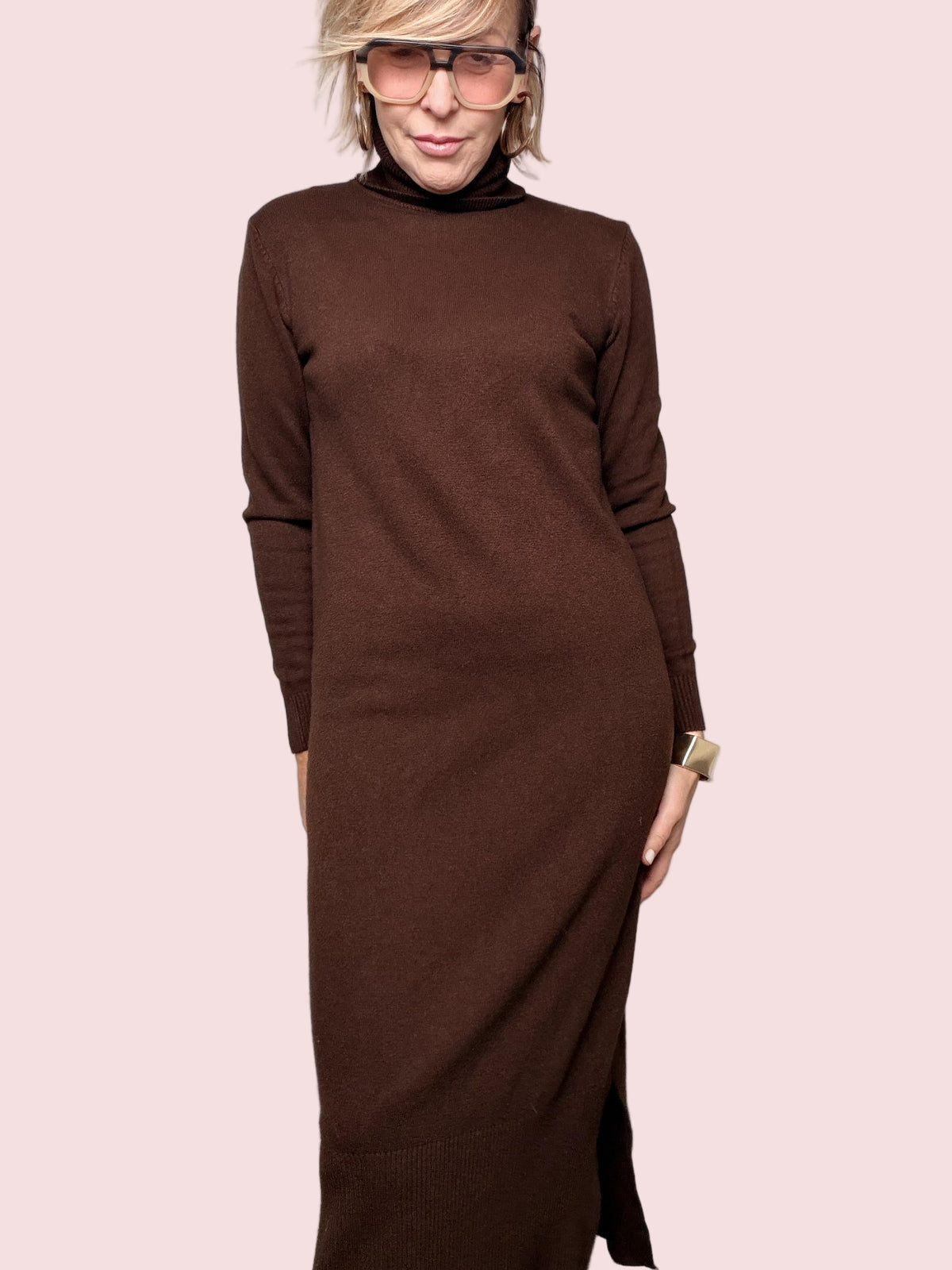 FEMALE - ABITO MAGLIA LUNGO MORO 9064/ MORO FEMALE 