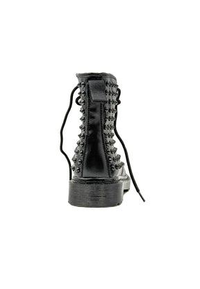 FEMALE - Anfibio nero con borchie  grintoso e super di tendenza MT1-1/ NERO FEMALE 