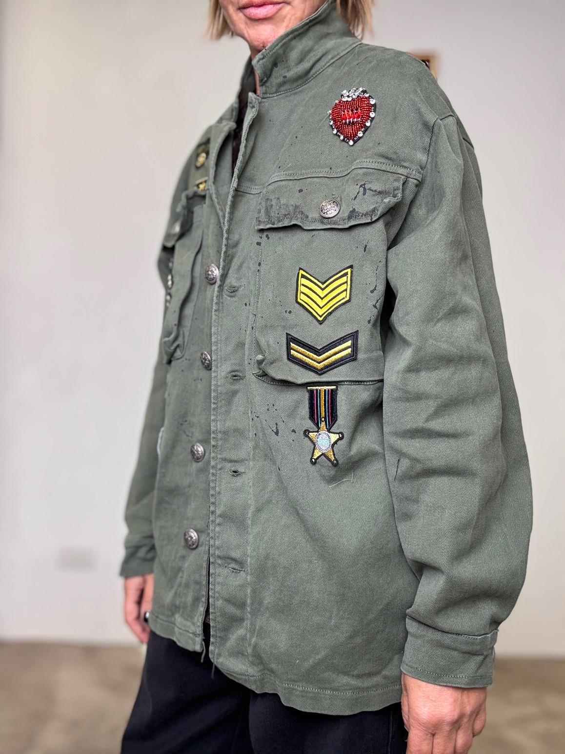  GIACCA HEART COMMANDER MILITARE AB PINK 