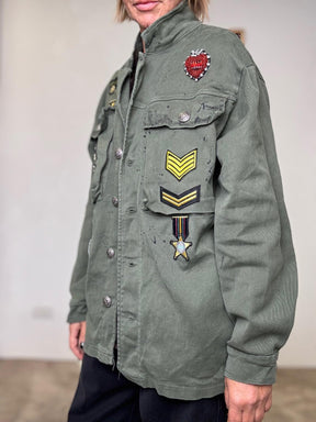  GIACCA HEART COMMANDER MILITARE AB PINK 