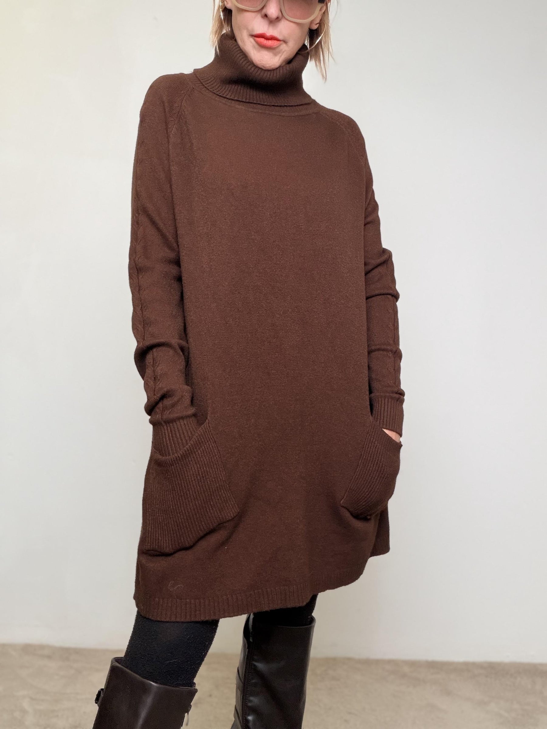 FEMALE - Abito Cocoon Soft  La coccola che si indossa moro ZS9079/ MORO FEMALE 