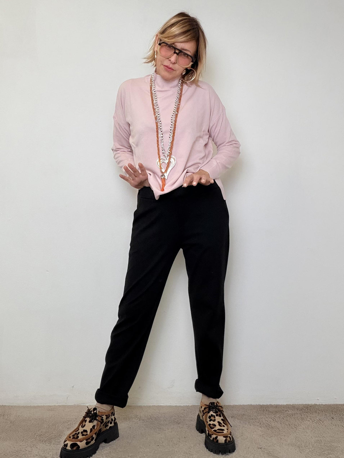 DEJA VU - PANTALONE EASY CHIC A25AP210/ NERO DEJA VU 