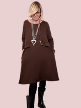 FEMALE - ABITO MORBIDO A CAMPANA  COMFORT ASSOLUTO, STILE QUOTIDIANO MORO 39129KQLCM/ MORO FEMALE 