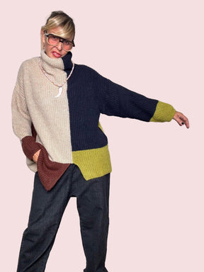 SUSY STAR - Maglia donna multicolore  stile moderno e comfort assoluto ST4666/ FANTASIA SUSY STAR 