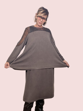 DEJA VU - Maglia Soft Lace Mood A25RH408/ MORO DEJA VU 