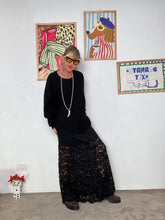 FEMALE - Gonna lunga in pizzo raffinata e romantica A6923-W6/ NERO FEMALE 