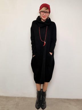 FEMALE - Abito Cocoon Cozy  Il vestito che coccola con tasche! 8088 / NERO FEMALE 