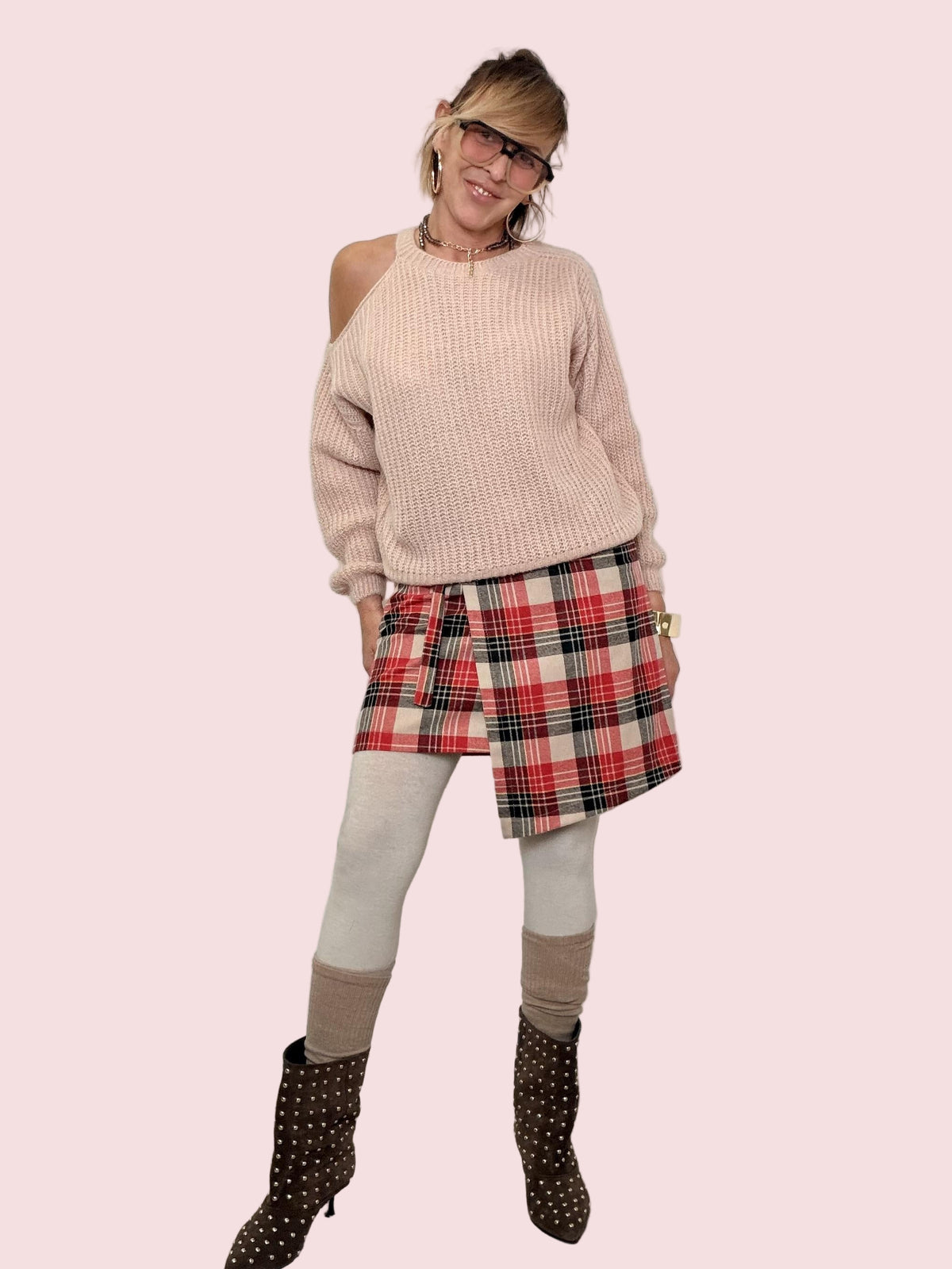 PHILIA LOFT - MINIGONNA SCOTTISH CHIC V01A0913/ QUADRI PHILIA LOFT 