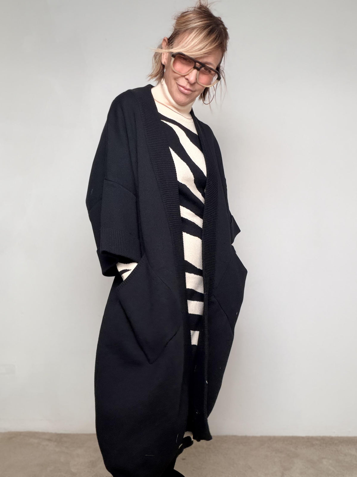 FEMALE - CAPPOTTINO CARDIGAN COCOON SOFT ZS5291/ NERO FEMALE 