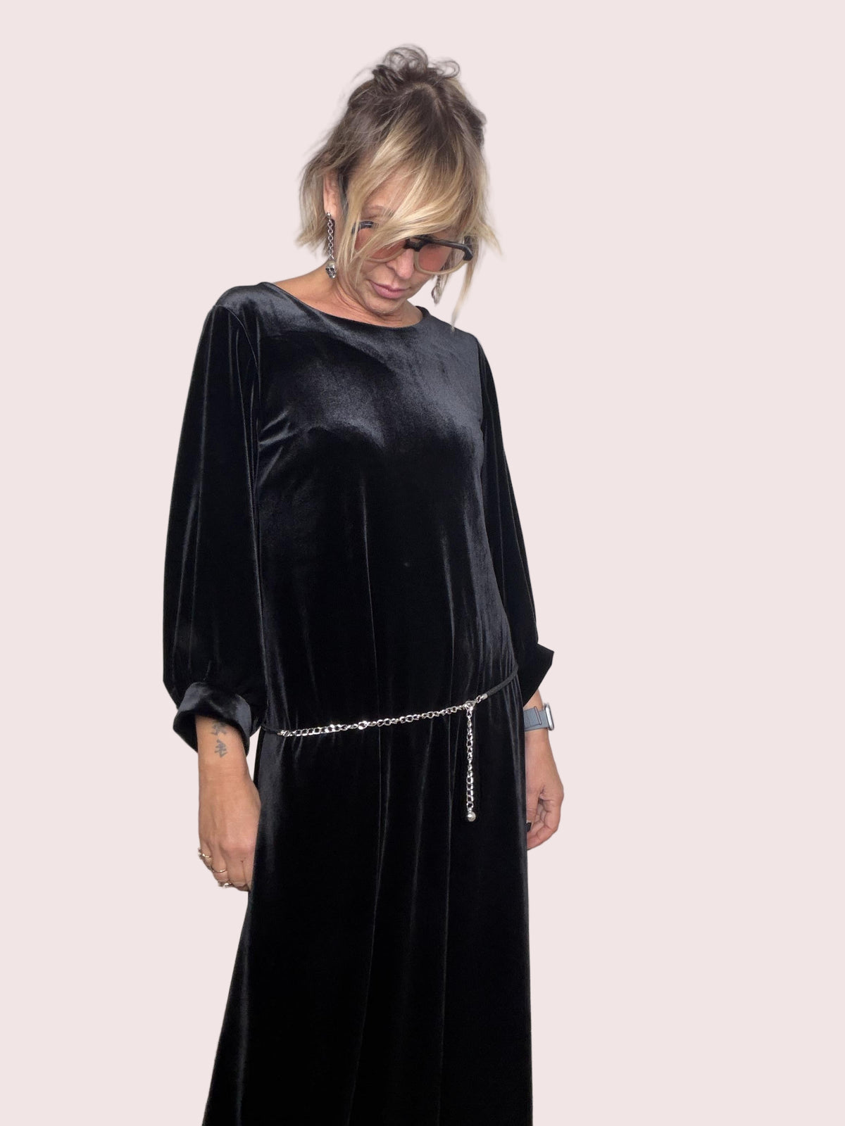 FEMALE -  Abito Velvet Touch nero 37037HGR/ NERO FEMALE 