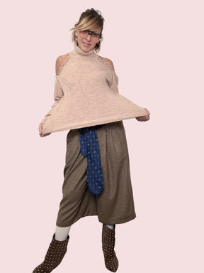 PHILIA LOFT - MAGLIA SPALLE SCOPERTE CON PIZZO F01E0991/ ROSA ANTICO PHILIA LOFT 