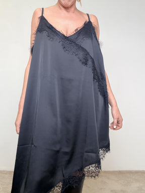 SUSY STAR - ABITO SLIP DRESS ROCK LACE ST251093/ NERO/NERO SUSY STAR 