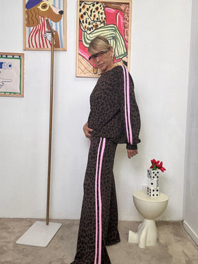 FEMALE - Felpa Pantera Pop  Animalier da divano o da passerella H2210/ MACUMOROSA FEMALE 