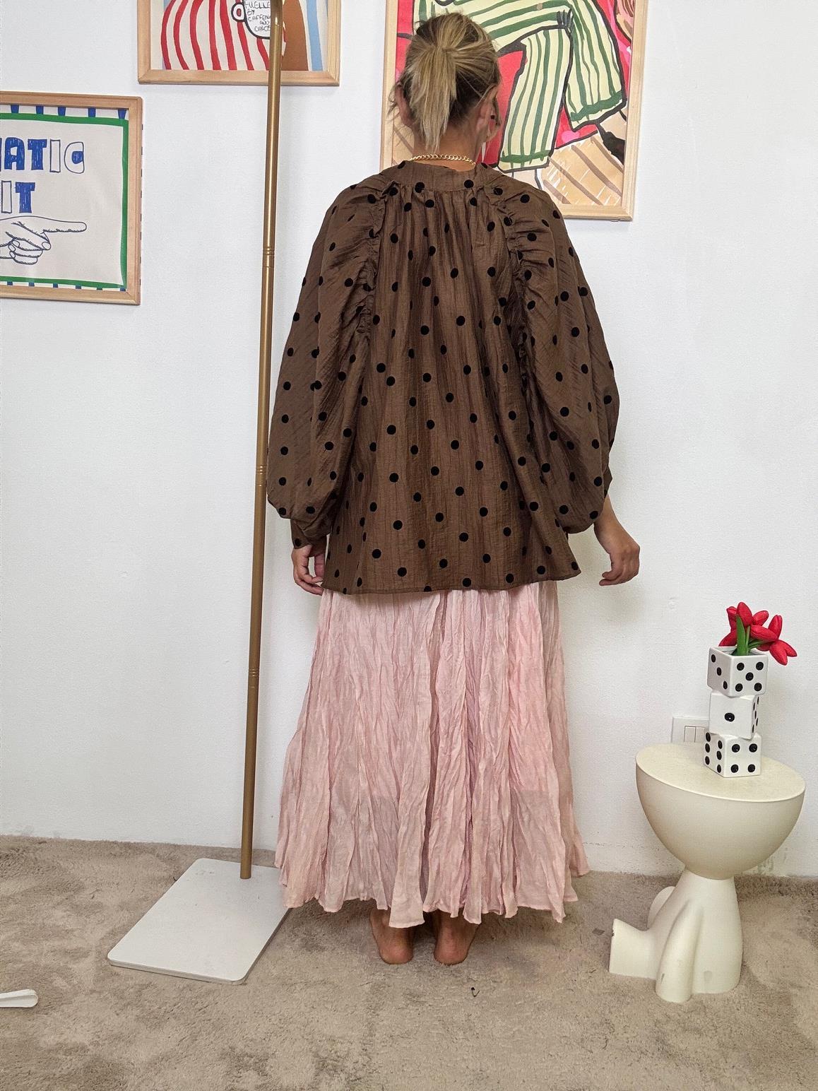 FEMALE - Camicia Oversize a Pois  Eleganza Creativa e Comfort Assoluto MORO W5819-25AW/ MORO FEMALE 