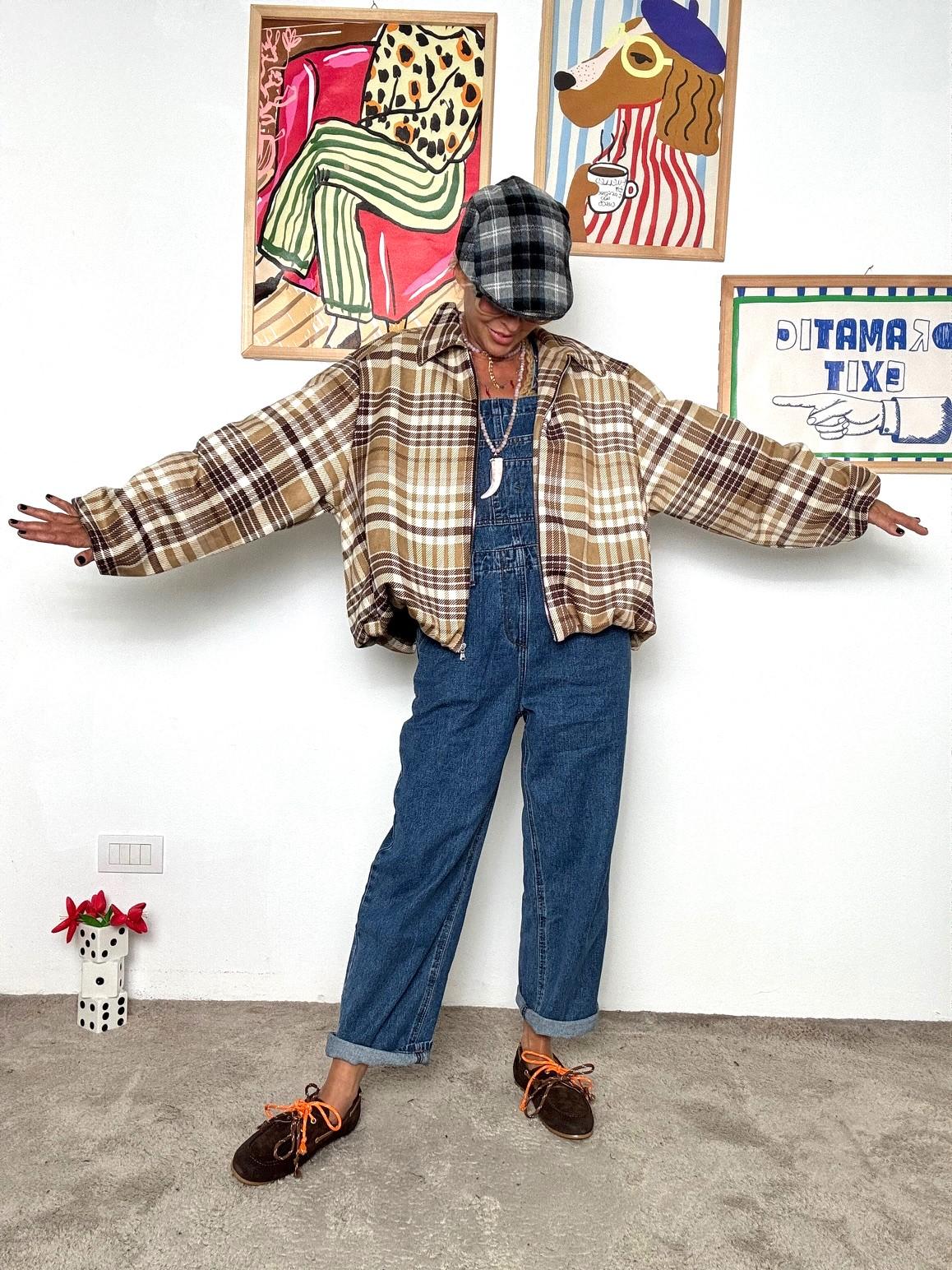 FEMALE - Camicia Giacca a Quadri Oversize NV180/ BEIGE FEMALE 