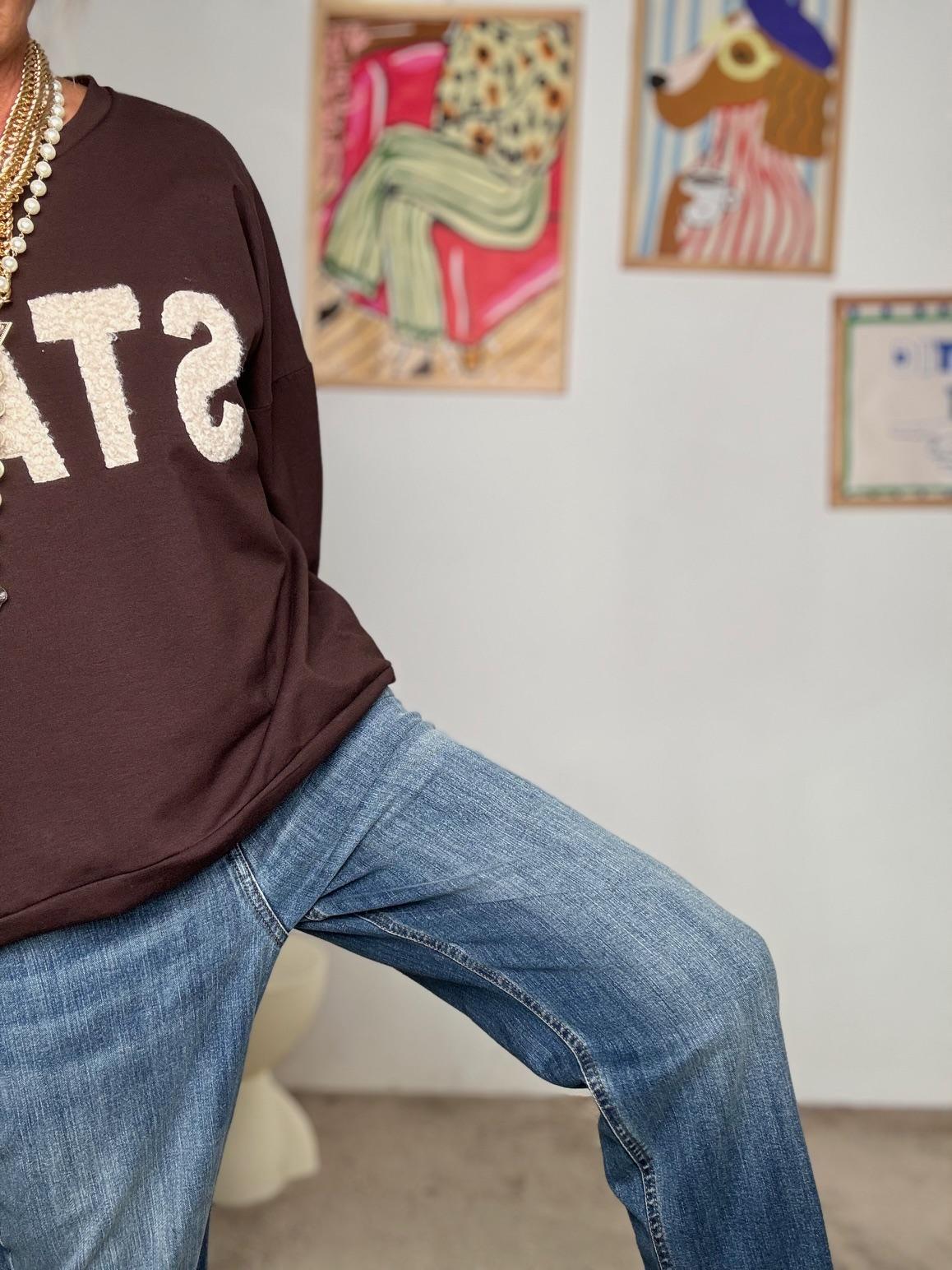 DEJA VU- Jeans donna relaxed fit a gamba dritta  stile casual e versatile A25LH206/ JEANS DEJA VU 