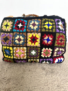 SUSY MIX  - Borsa in maglia a uncinetto con manico in bambù  Boho Color Mood MACYCRO/ FANTASIA SUSY MIX 