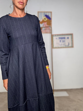 FEMALE - Abito Ovetto in Tessuto Gessato  Casual Chic con un Tocco Originale 36190ZZNZ/ GESSATO FEMALE 