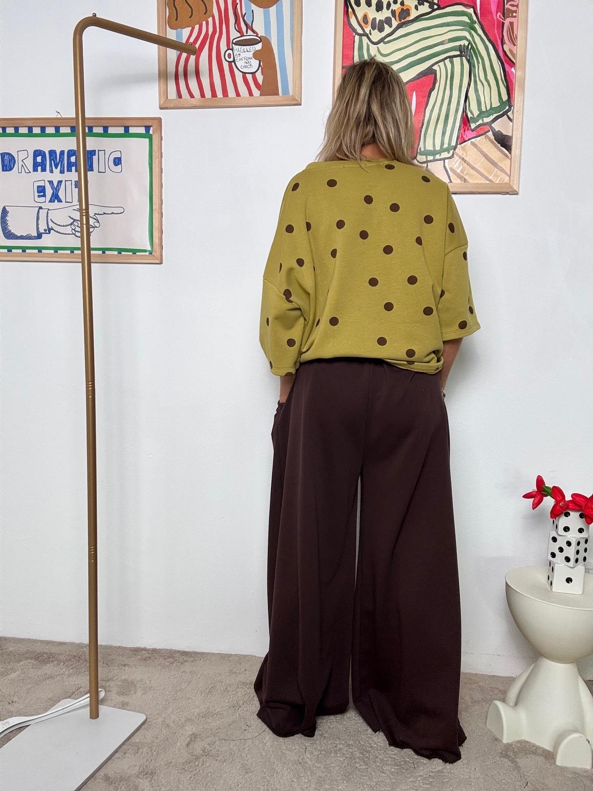 FEMALE - Felpa Oversize "Dot Power"  Stile comodo con personalità OCRA H1416/ OCRA FEMALE 