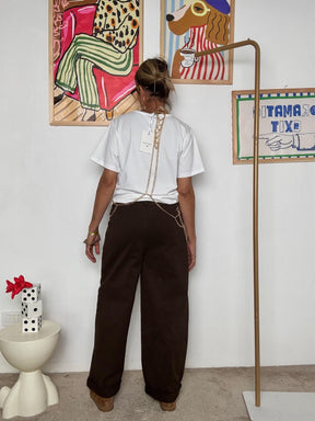 SUSY MIX - Pantaloni a gamba larga  Marrone scuro I253152/ MORO SUSY MIX 