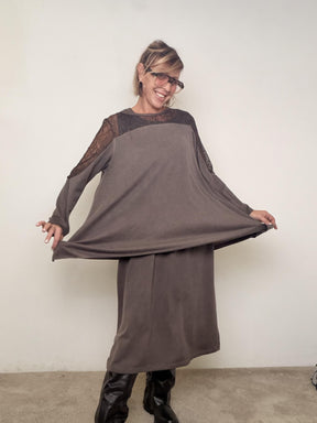 DEJA VU - Maglia Soft Lace Mood A25RH408/ MORO DEJA VU 