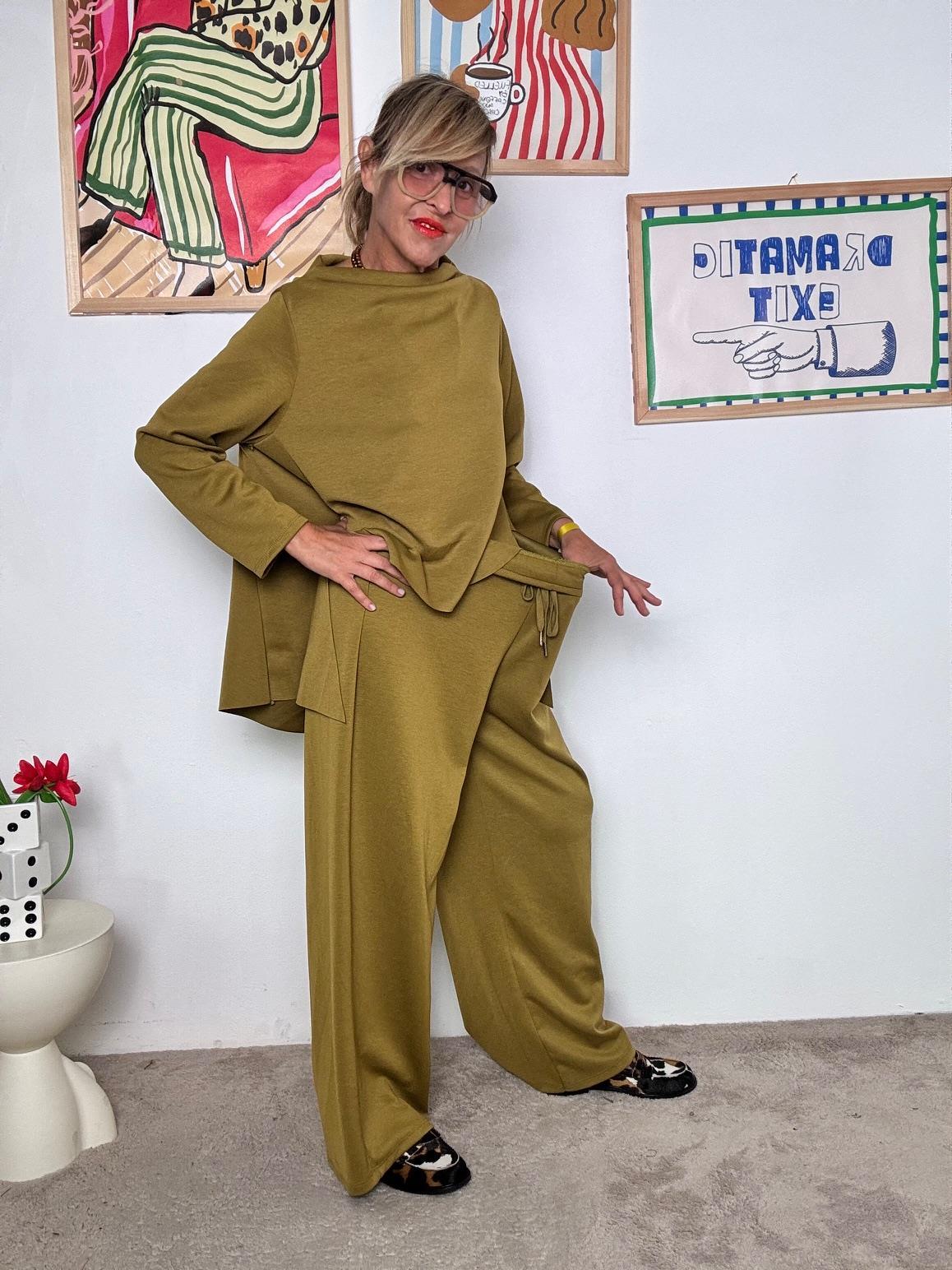 FEMALE - Pantalone Ampio Passeggiata Zen OLIO 35791KQC/ OLIO FEMALE 