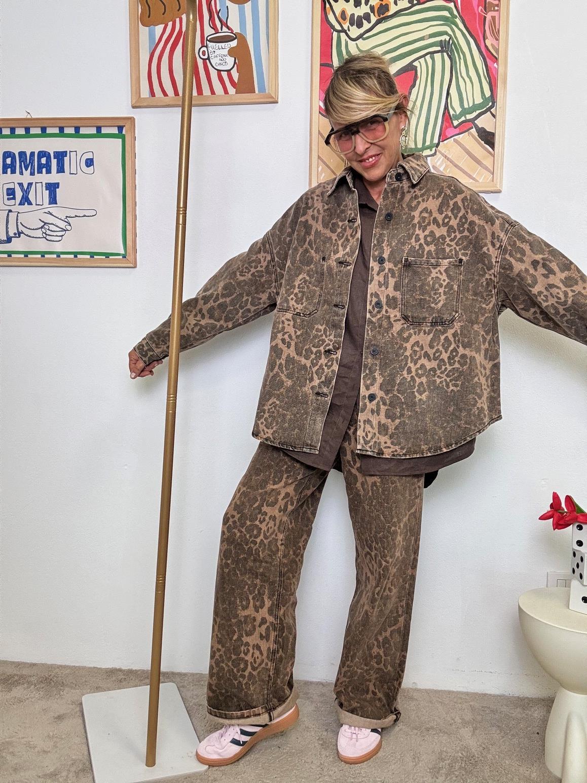 FEMALE - Giacca Oversize Rawr Energy - Stampa Animalier Vintage DY975/ MACULATA FEMALE 