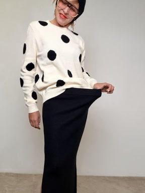 FEMALE - Gonna Soft Minimal  La maglia lunga che diventa outfit ZS119/ NERO FEMALE 