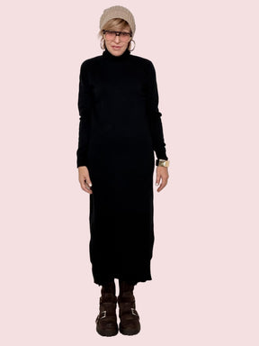 FEMALE - ABITO MAGLIA LUNGO NERO 9064/ NERO FEMALE 