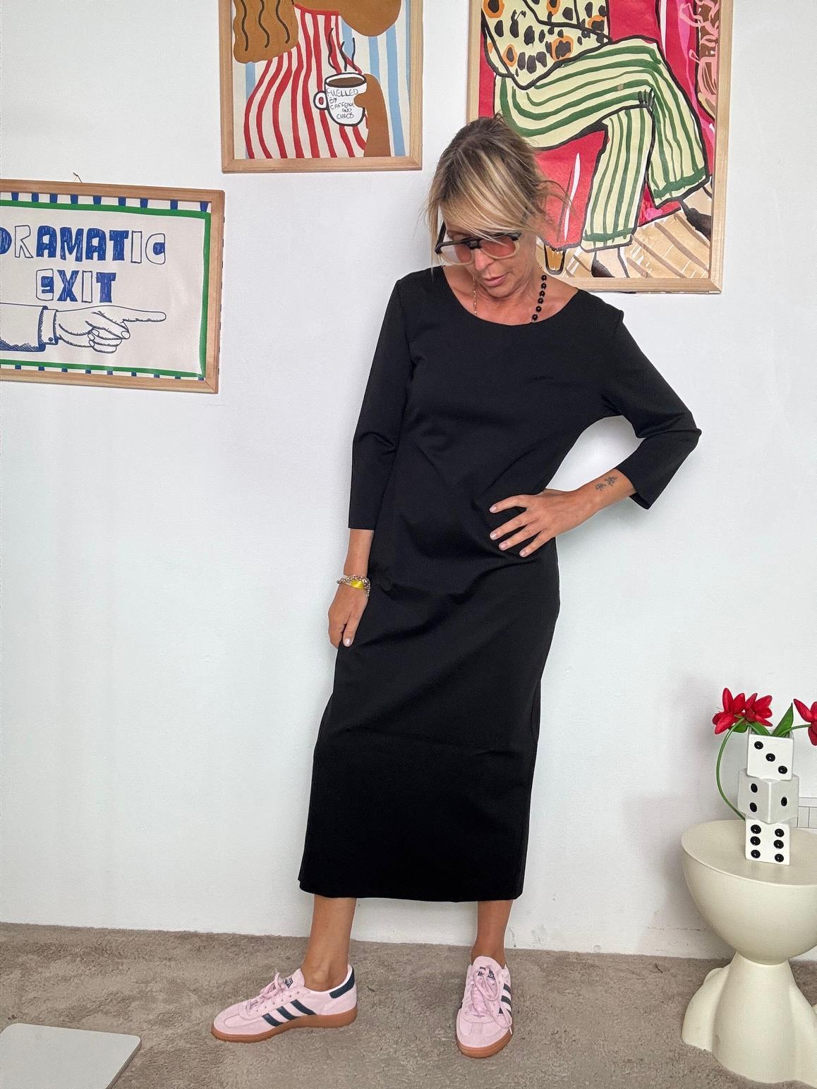 susy star - Abito in Punto Milano  Comfort Chic per Ogni Giorno! NERO ST5625/ NERO SUSY STAR 