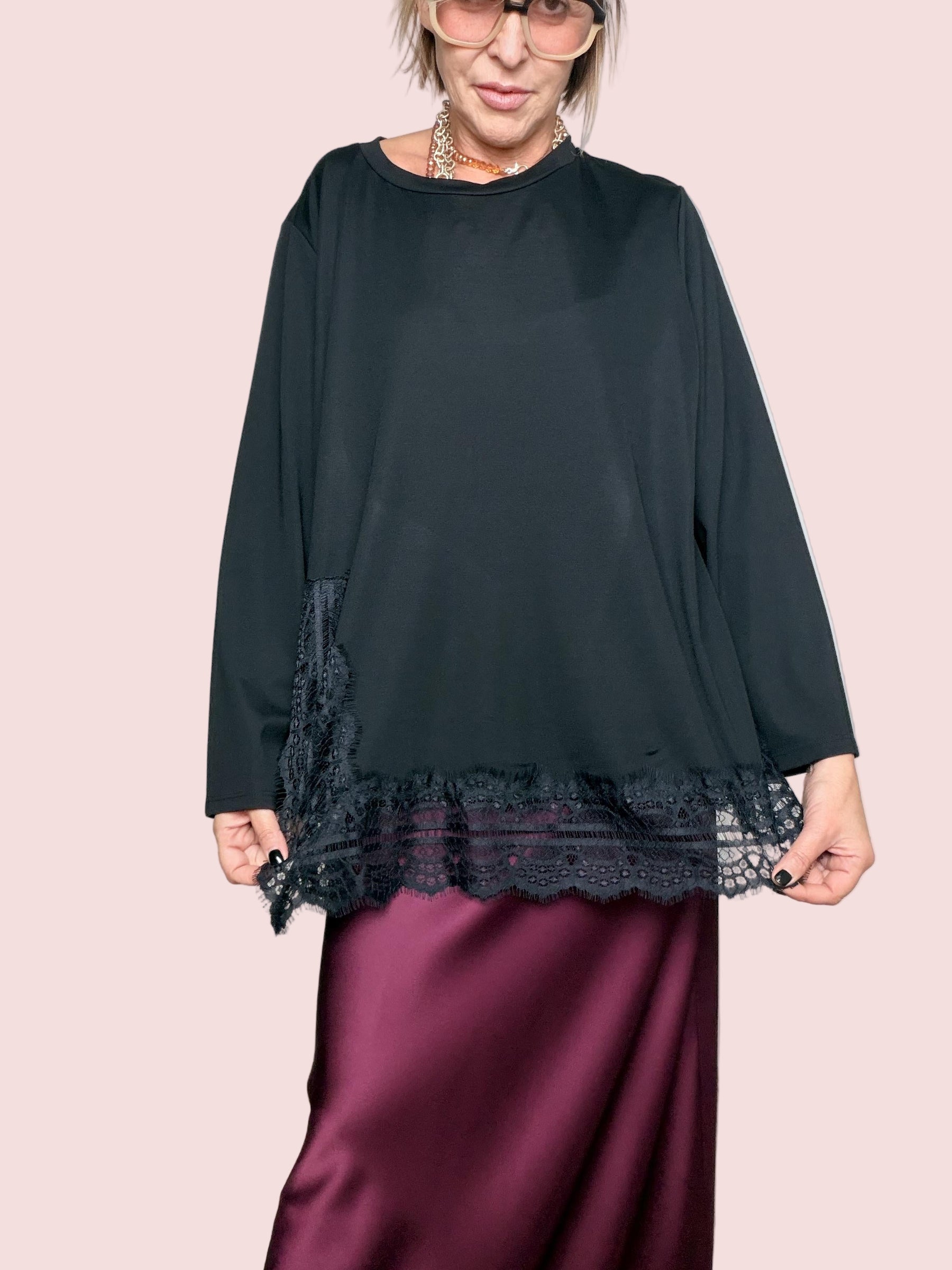 SUSY STAR - Maglia PUNTO MILANO PIZZO NERO STLS2016/ NERO SUSY STAR 