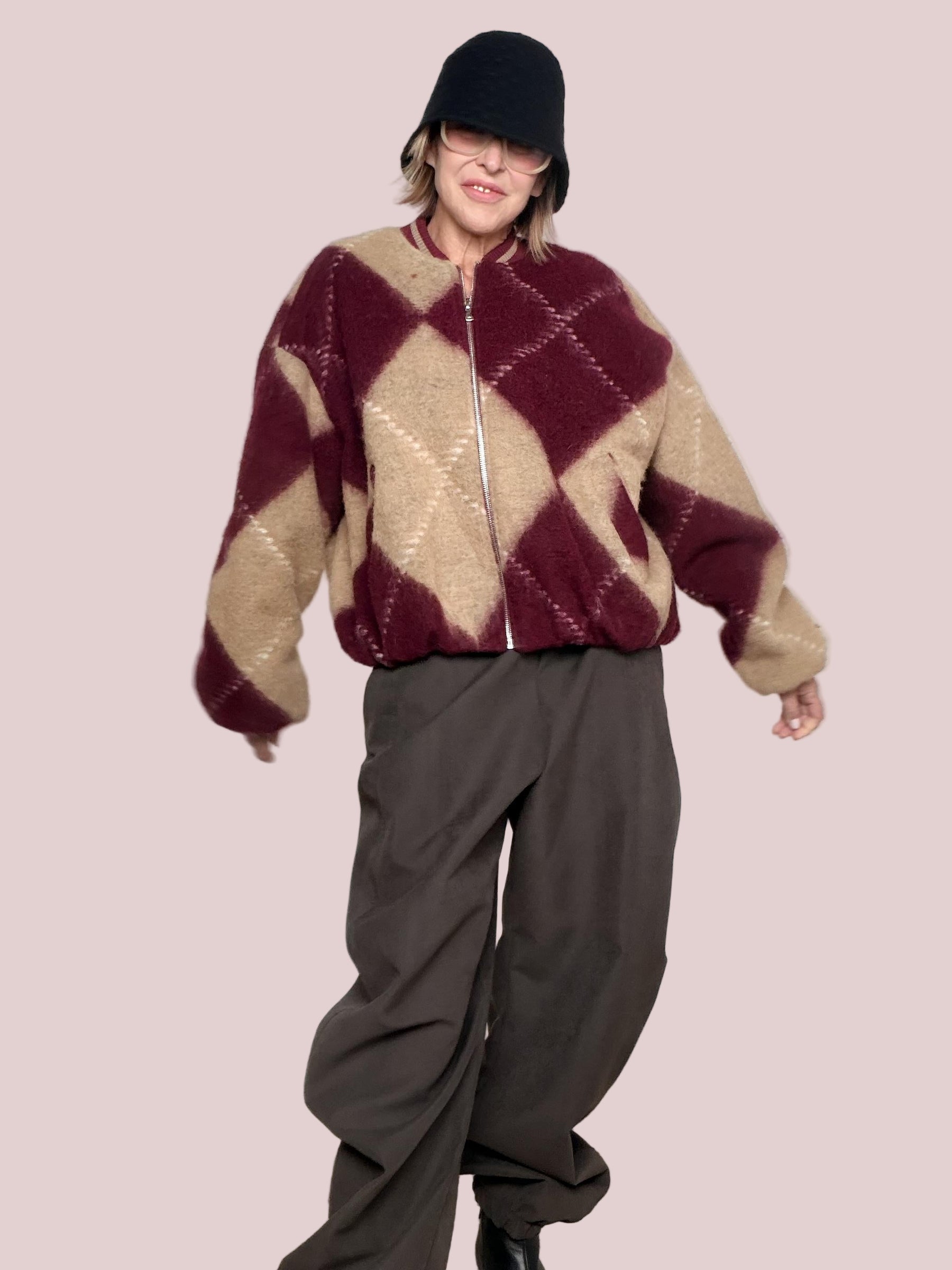 FEMALE - Bomber Cozy Check LD3860/ FANTASIA FEMALE 