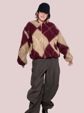 FEMALE - Bomber Cozy Check LD3860/ FANTASIA FEMALE 