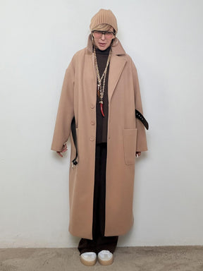 DEJA VU- Cappotto Lungo Soft  Linee pulite, stile senza sforzo A25SG608/ BEIGE DEJA VU 