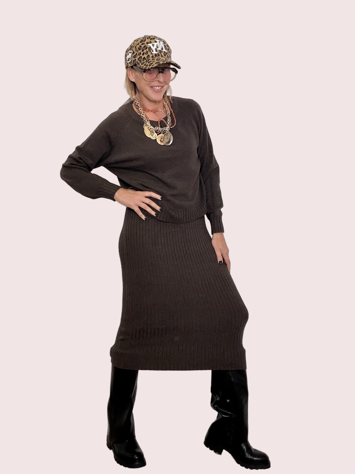 SUSY MIX -  ABITO Completo Knit Chic MORO 103591036 0/ MORO SUSY MIX 