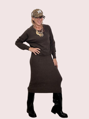 SUSY MIX -  ABITO Completo Knit Chic MORO 103591036 0/ MORO SUSY MIX 