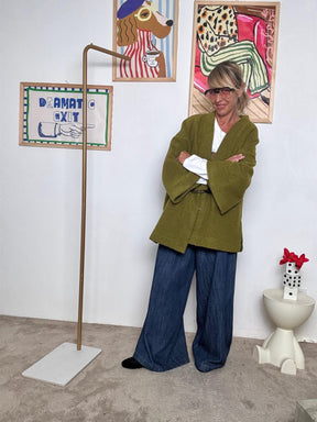 DEJA VU - Poncho donna stile kimono  Essenziale fuori, sorprendente dentro A25LU602/ CEDRO DEJA VU 