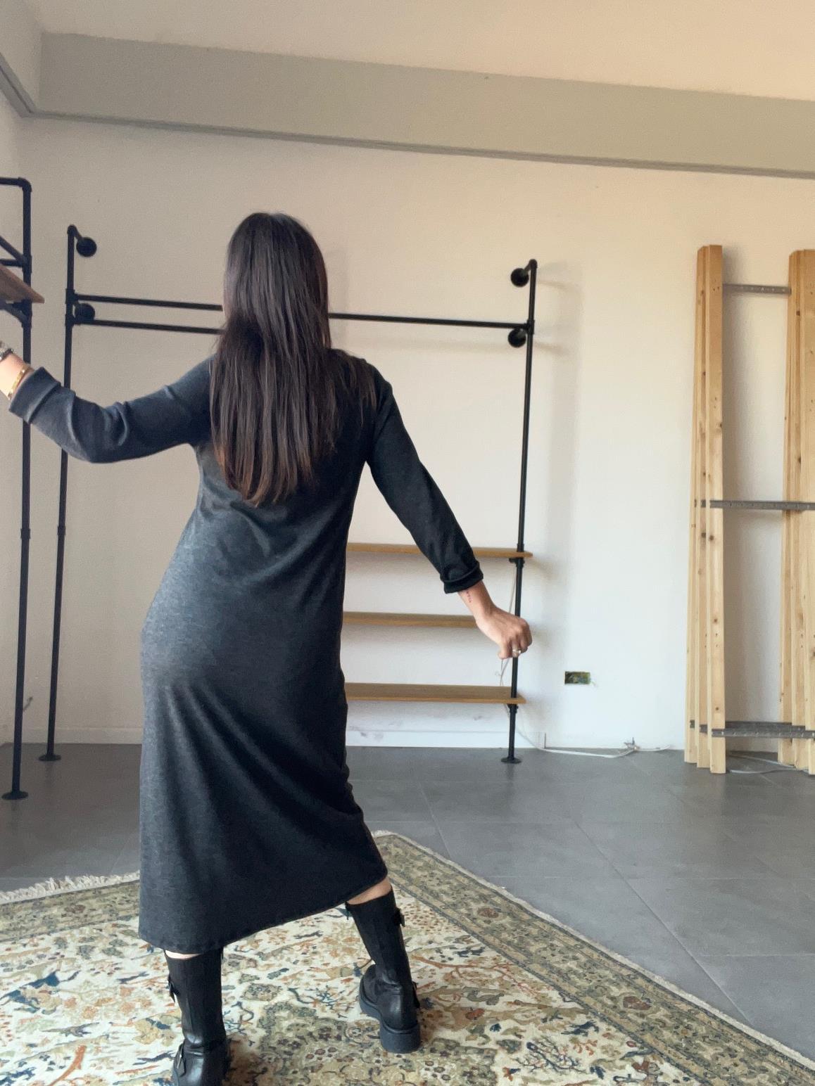 FEMALE_ Abito "Urban Muse" in Punto Milano Nero  Comfort senza compromessi, stile senza sforzo 31759YRXT/ NERO FEMALE 