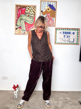 SUSY STAR - Pantalone in ciniglia morbida vino STSS0004CI/ VINO SUSY STAR 