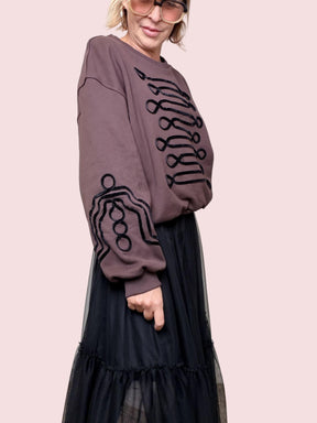 SOUVENIR - FELPA MAJORETTE CHIC MARRONE S38M1508/ marrone SOUVENIR 