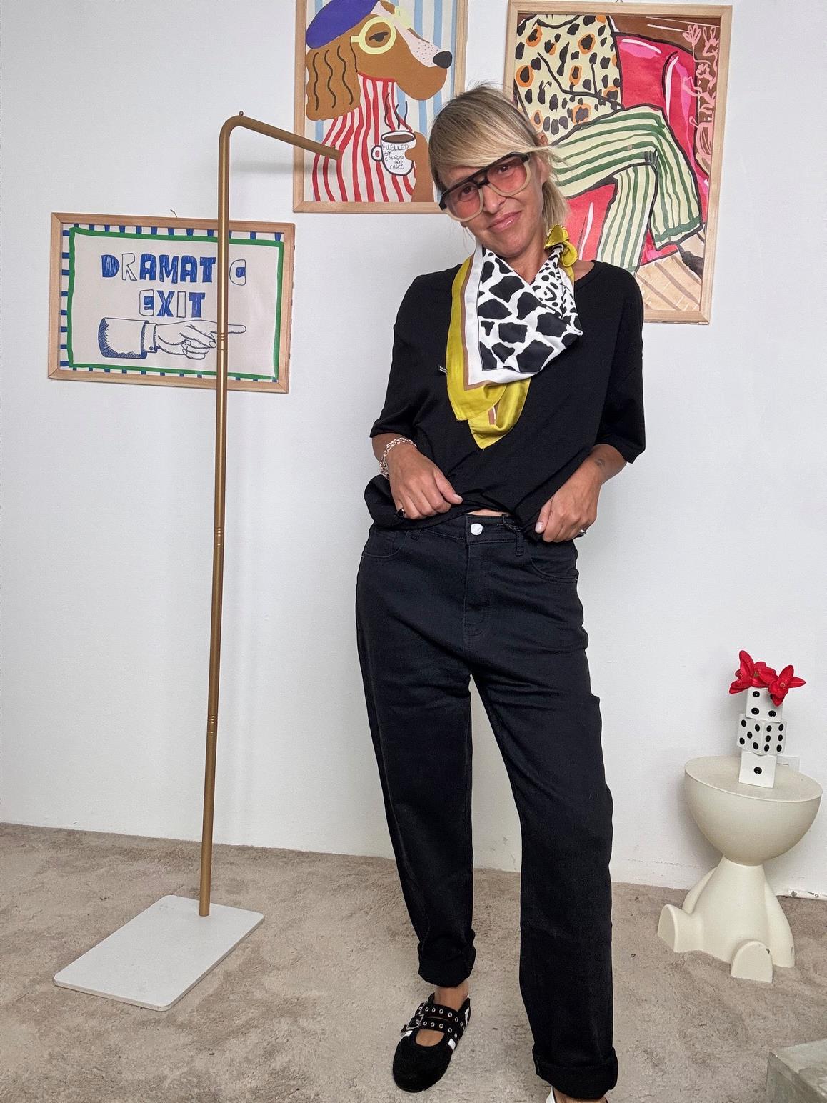 DEJA - VU - Jeans donna boyfriend fit  Relax in versione cool A25SO204/ NERO DEJA VU 